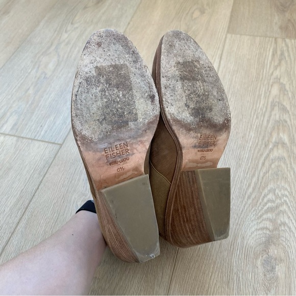 Eileen Fisher Tan Suede Ankle Bootie - Picture 7 of 7